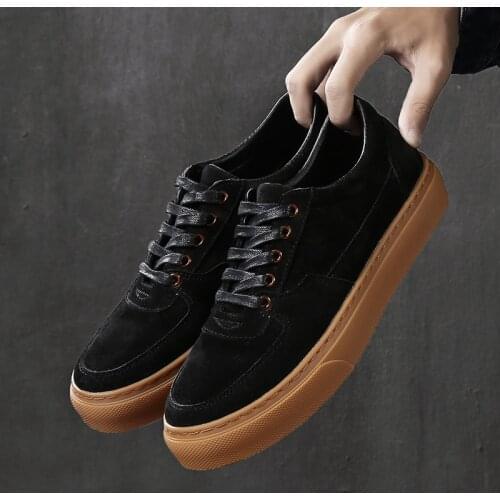 Suede Mens Shoes Breathable Comfortable Casual Slip Resistent Luxury Man Leisure Leather Shoes For Male Fashion Sneakers