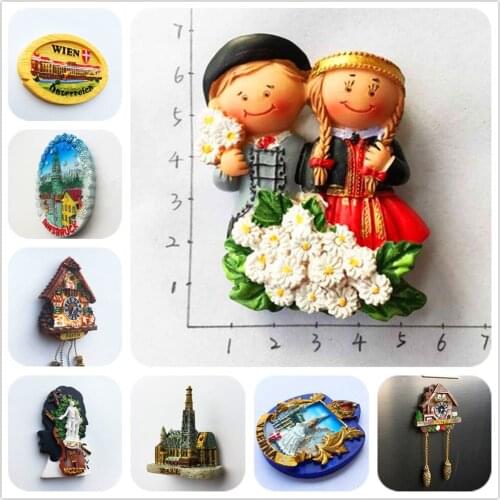 Europe and America Austria decoration articles handicraft Magnetic refrigerator stickers fridge magnet
