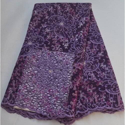 5yards/pc）High grade French net lace African tulle lace fabric with delicate embroidery and sequins for party dress FLP197