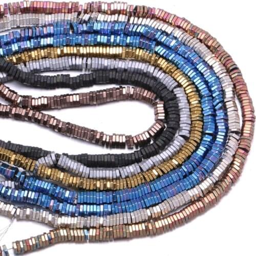 Fashion Natural Stone Polygon Plating Hematite Beads Loose Beads for Jewelry Making DIY Bracelet Necklace Accessories Wholesale