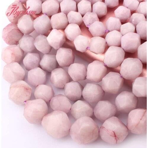 Round Faceted Purple Spodumene Beads Natural Stone Spacer Beads for Women DIY Accessories Necklace Bracelet Jewelry Making 15"