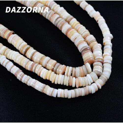 Cute Natural Round Stone Shell Beads Charms 5/6/7mm Loose Spacer For DIY Jewelry Making Necklace Bracelet Earrings Accessories