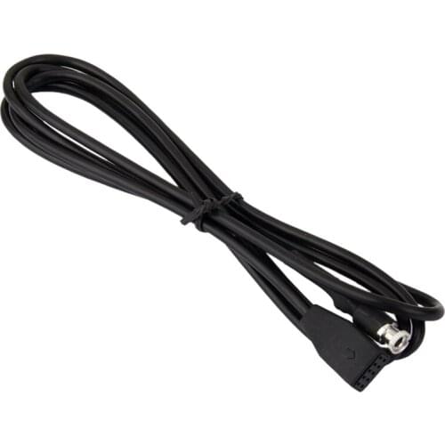 High Quality Black 10 Pin 3.5 mm Jack socket Car USB AUX IN Adapter Cable For BMW E39 E53 BM54 X5 E46