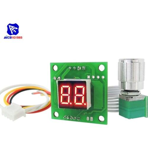Diymore DC 6V -28V 30W Digital Display DC Motor Speed Controller PWM Stepless Adjustable Variable Speed Control Governor