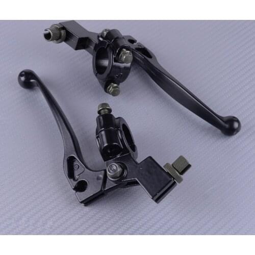 DWCX 2pcs Metal Left Right 7/8" Clutch Brake Handle Lever Perch Fit For Honda XR80 CRF70 CRF80 XR100 CRF100 Dirt Bike Motorcycle