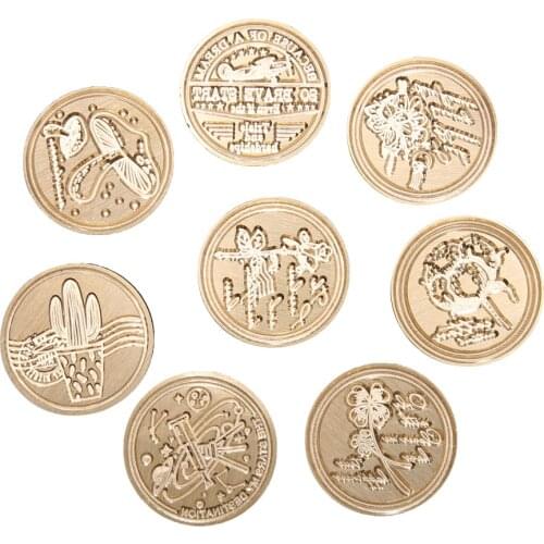 1PC Wax Seal Stamp Head Retro Wood Stamp Replace Copper Head Hobby Tools DIY Stamp Craft Gift