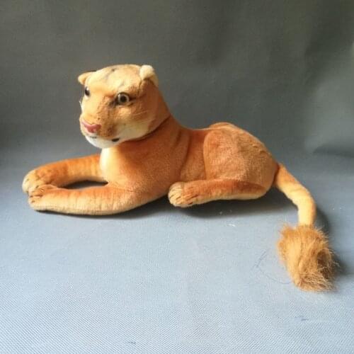 Small cute plush real life lion toy stuffed simulation female lion doll gift about 40cm xf2952