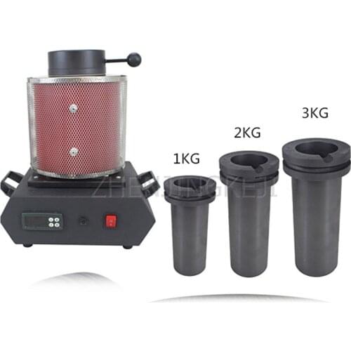Small Gold Melting Furnace Equipment 1400W High Temperature Resistance Melt Jewelry Copper Aaluminum Metal Melting Tool 110/220V