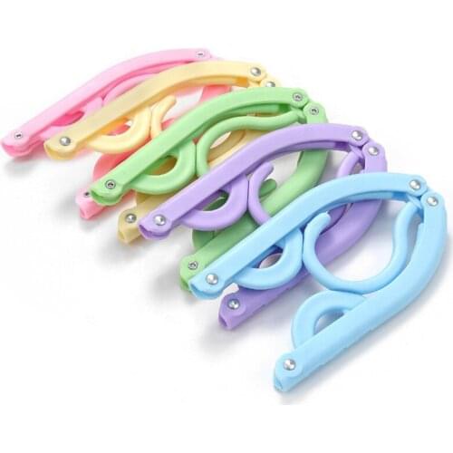 4Pcs Plastic Portable Folding Clothes Hanger Multifunctional Space Saver Storage Clothespin Towel Sock Organizer Drying Rack