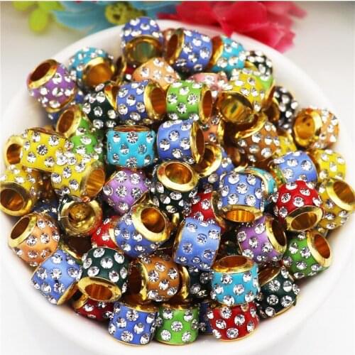 20Pcs/Lot New Rhinestone Round Loose Crystal Spacer Glass Bead Fit Pandora Charms Bracelet Stone Beads Women For Jewelry Making
