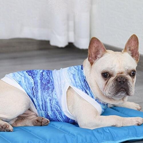Pet Clothes Cool Color Heatstroke Preventing Breathable Pet Dog Vest Outfit for Summer Puppy Pet Dog Clothing Dog Shirt Vest