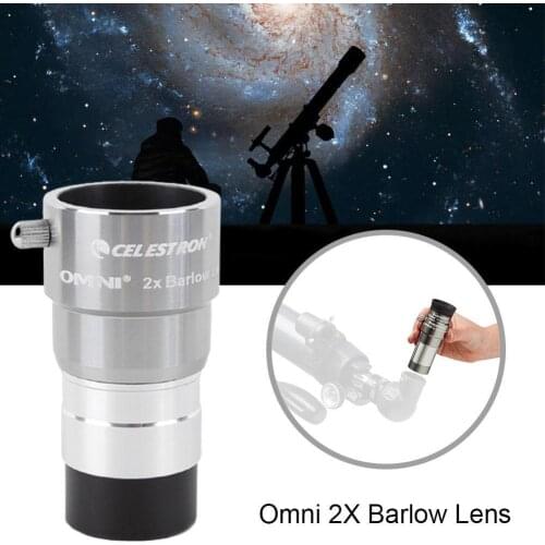 Omni 2x Barlow Eyepiece Lens 1.25 Inch with 40MM Solar Filter Sun Bard Film Astronomical Telescope Accessories