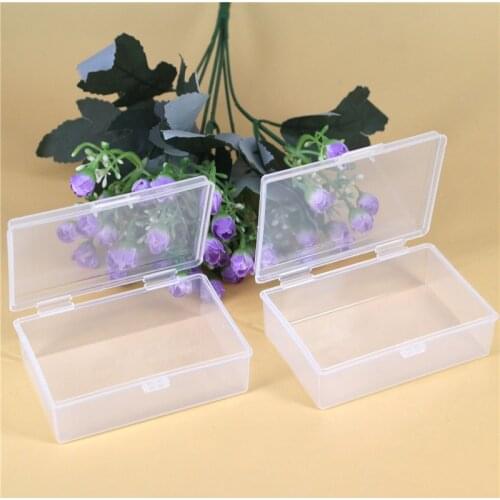 Transparent Plastic Empty Box Rectangular Covered PP Box Component Parts Box Packaging Storage Box