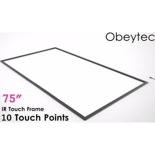 75" 10 Touches IR Touch Screen Frame, Anti-sunshine, Multi touch Frame, Without Glass, Driver free