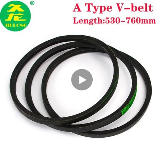 JIULONG V-Belt A Type Black Rubber Drive V Belt A530/560/570/580/610/620/630/660/670/680 Inner Girth for Machine Transmission