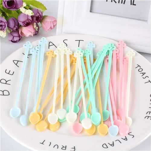 SUEF Sweet-colored plastic mini mixing spoon for making jam - like sauce mix coffee spoon for plastic spoon30 cups @4