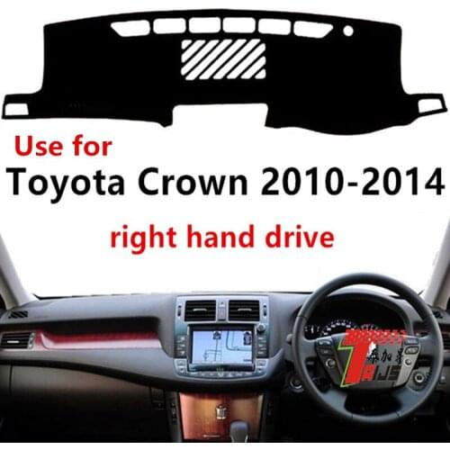TAIJS Fashion Style Right Hand Drive Car Dashboard Cover Carpet Fit for TOYOTA CROWN 2010-2014 3Colors