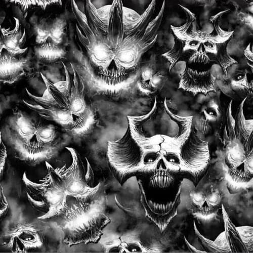 TSAUTOP CS009 width 50cm 10Sqm Monster skull hydro printing film water transfer film