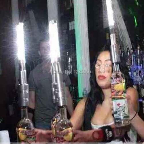 Colorful LED light Flash Cold Fireworks Sticks Glowing Strobe Fade Smooth Stick Champagne Wine Stoppers Bars Even Party Supplier