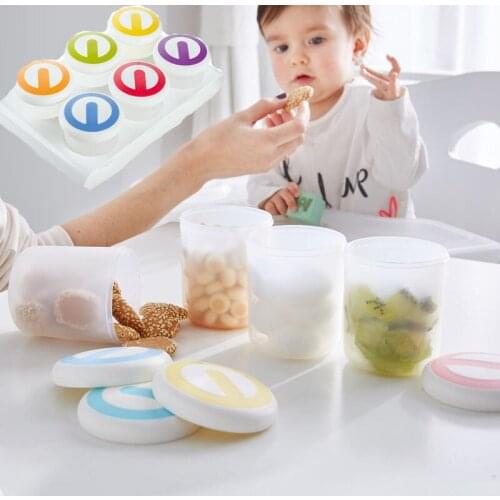 1 Set BPA Free Baby Food Container Storage Baby Food Containers By Little Sprout Reusable Stackable Storage Cups with Tray