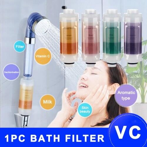 Newest 1 Pcs Vitamin C Shower Filter Aroma Shower Heads Filter Healthier Skin Hair Care