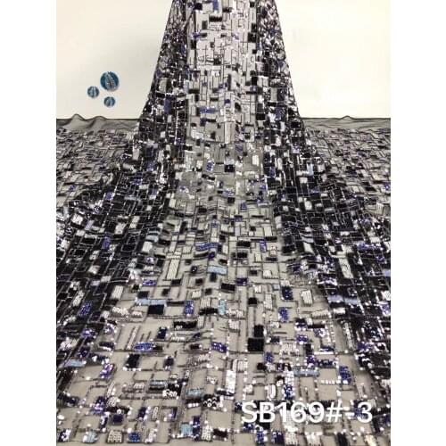 5 yards Nigerian French sequins Lace Fabric SYJ-98515 embroidered Net Lace fabric