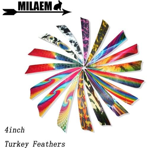50/100pcs Archery Turkey Feathers 4inch Arrow Feathers Right Wing Fletching Outdoor Sport Arrow Shaft Shooting Accessories