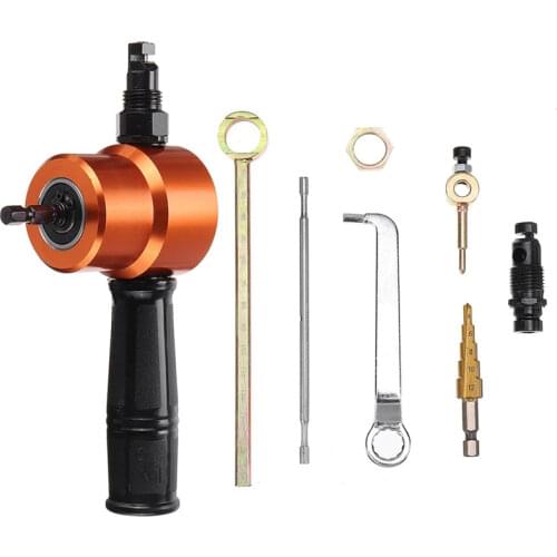 8pcs Upgrade Double Headed Sheet Metal Cutting Nibbler Drill Attachment Metal Cutter Tool
