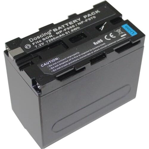 7200mAh NP-F960 NP-F970 NP F930 Battery for SONY F950 F330 F550 F570 F750 F770 198P HXR-NX5 HXR-NX5P HXR-NX5V HXR-NX5U MVC-FD51