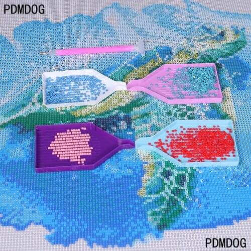 Diamond Painting Accessories Large Capacity DIY Tweezers Diamond Plate Handwork Square Round Rhinestone Tray Big Small Tools