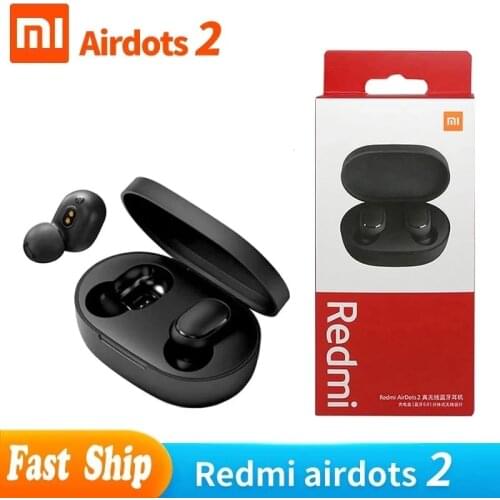 2020 original Xiaomi Airdots 2 TWS Bluetooth Earphone Stereo bass BT 5.0 headphones With Mic Handsfree Earbuds AI Control Redmi