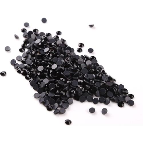 Black DMC Hotfix Rhinestones Glass Strass Hotfix Iron On Rhinestones For Nail Art Sewing & Fabric Decoretion