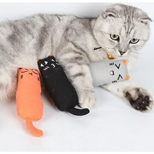 Rustle Sound Catnip Toy Cats Products for Pets Cute Cat Toys for Kitten Teeth Grinding Cat Plush Thumb Pillow Pet Accessories