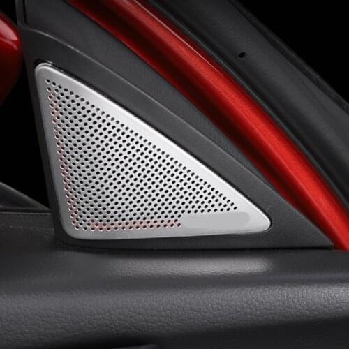 For Mazda CX-30 CX30 2020 2021 Car Accessories Front Column Roof Horn Hood Speaker Cover Sound Decorative Frame Sequins