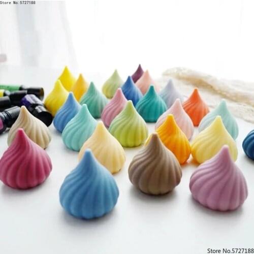 Chocolate Dessert Shape Candle Mold Creative Tornado Candle Silicone Forms Scented Candle Making Wax Mold Onion Soap molds