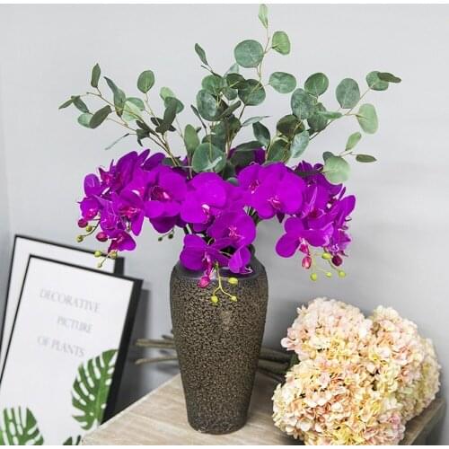 Artificial Flowers Wholesale 7 Heads Film Phalaenopsis Home Decoration Artificial Flowers Wedding Simulation Plants