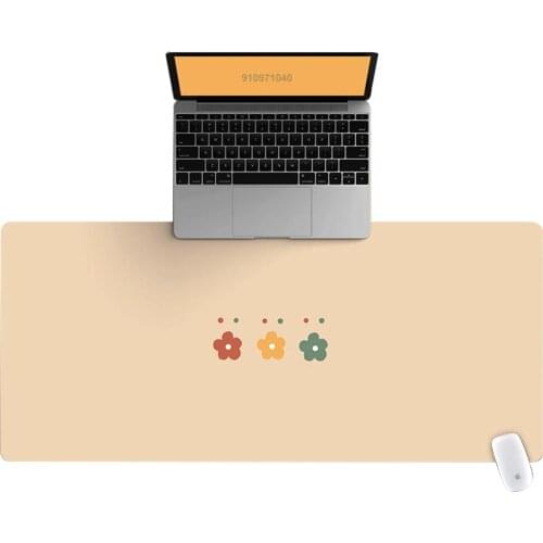 XXL Office Computer Desk Mat Table Keyboard Big Mouse Pad Light Pink Flowers Laptop Cushion Desk Non-slip Mat Gamer Mousepad Mat