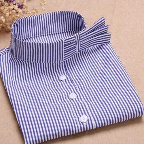 Women Lapel Fake False Collar New Fashion Decorative Fake blouse detachable Striped Fake Collar Conservation Leader fake collar