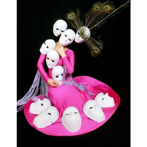 Party mask performance costume Rose Halloween dress bar singer guest commercial dance costume