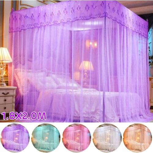 Four Corner Mosquito Netting Canopy Mosquito Net For Double Bed Mosquito Repellent Tent Insect Reject Canopy Bed Curtain