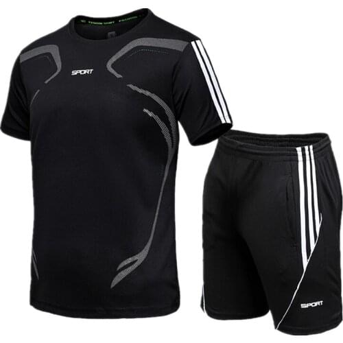 Mens Plus Size Clothing Sportswear Mens Suit Conjunto De Dos Piezas De Moda Jogging Summer Running Fitness Clothing Breathable