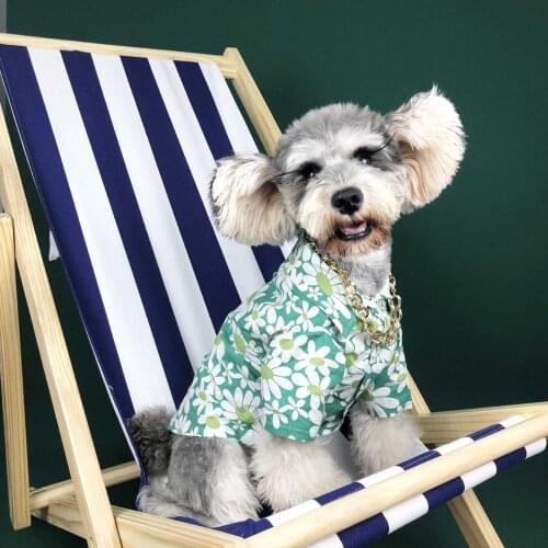 Soft Dog Shirts Cute Pet Dog Clothes Comfortable Summer Autumn Shirt Vest Pet Clothing Floral T-Shirt Dog Supplies