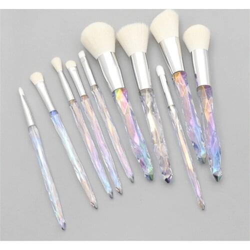 Makeup Brush Set Face Makeup Brushes Transparent 10 Pieces High Quality Professional Makeup Makeup Tools Cosmetics Makeup