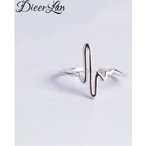 New Silver Color Lines Rings For Women Adjustable Size Finger Rings Girls Party Wedding Jewelry