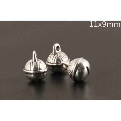 20pcs Charms Christmas Bell Silver Color Pendants For Jewelry Making DIY Handmade Craft Accessorie