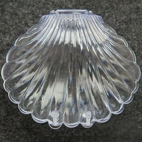 Transparent Seashell Shape Jewelry Necklace Bracelet Storage Organizer Box Case Portable Jewelry Storage Organizers dropship