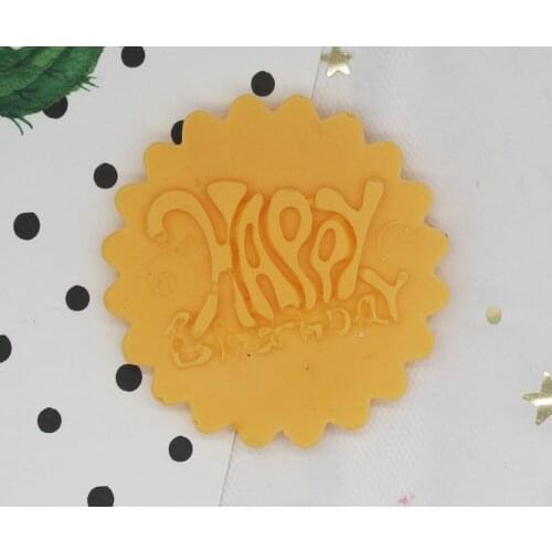 Happy birthday cake decorative molded chocolate molded silicone molds P959