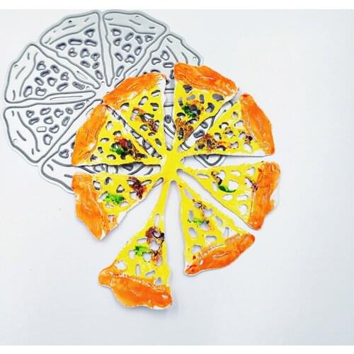 Longan Craft DIY Pizza Shaped Dies Cut Metal Template Die For Scrapbooking Stencils Handmade Album Cards Decoration