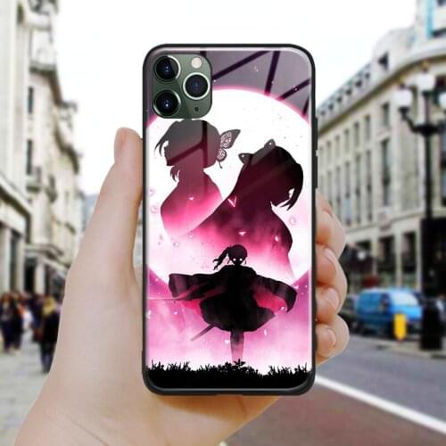 Kanao tsuyuri kimetshu no yaiba Silicone Glass Phone Case Cover Shell For iPhone SE 6 6s 7 8 Plus X XR XS 11 12 Mini Pro Max