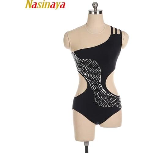 Aerial Yoga Leotards Pole Dancing Performance Clothing Dance Costume Artistic Gymnastics Training Adult Girl Zipper Black